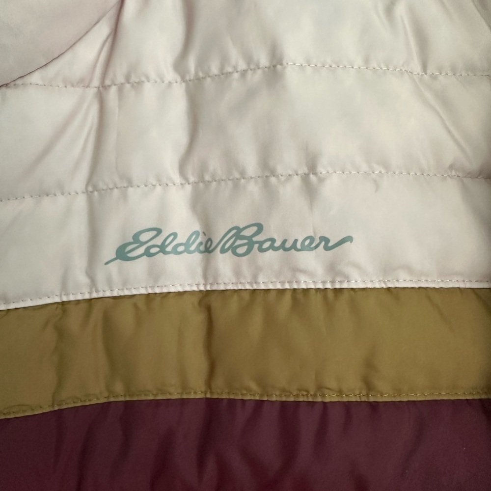 Eddie Bauer Women’s Microlight Color Block Down Jacket, L - Picture 2 of 5